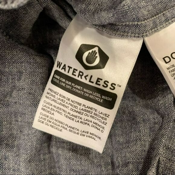 Dockers men’s denim blue long sleeve button up shirt regular fit - M - Picture 9 of 12